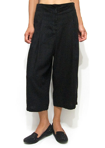 Pants181 Wide Quarter Pants/Black