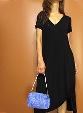 Bag148 3-Way Studded Clutch Bag/Blue