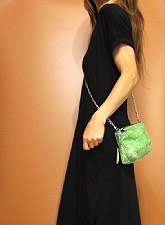 Bag149 3-Way Studded Clutch Bag/Green