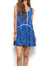 Dress110 Garment Dye Floral Skimpy Dress/Blue