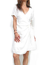 Dress143 Crossover Cotton Dress/White