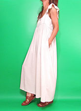 Dress170 Ruffle Sleeve Long Dress/Natural