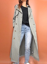 Outer097 Oversize Trench Coat/Sage