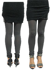 Pants103 Basic Knit & Cut Leggings/Grey