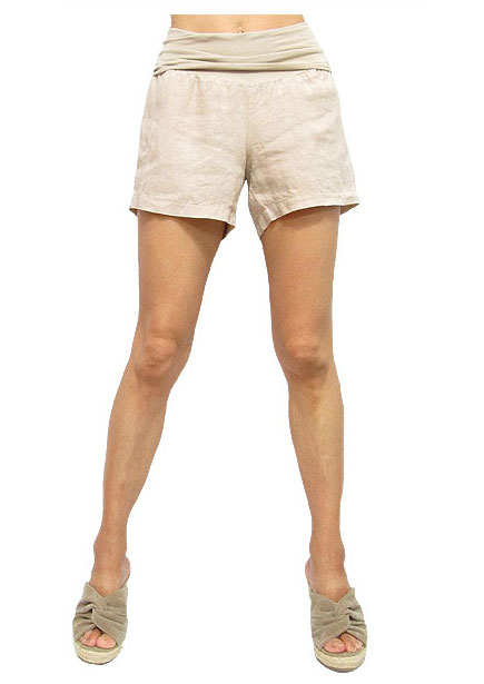 Pants135 Linen Short Pants/Khaki