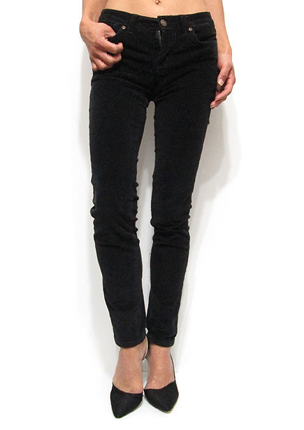 Pants214 Corduroy Skinny Pants/Black