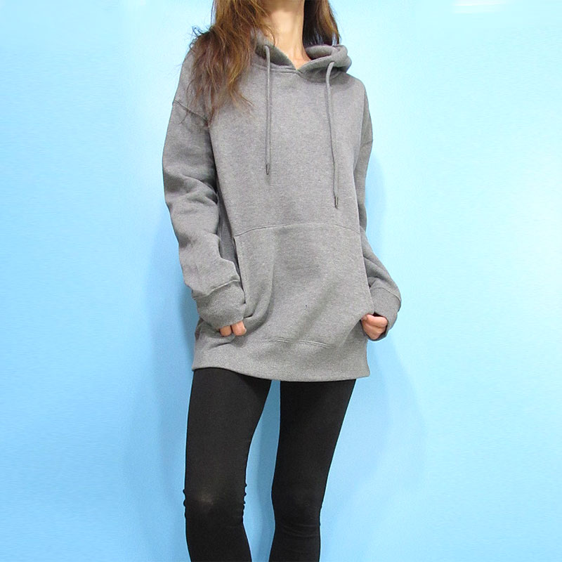 Outer084 Basic Oversized Hoodie/Heather Grey