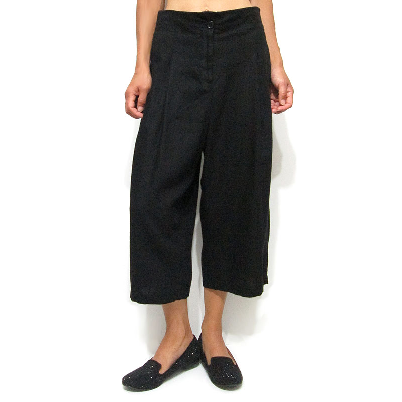 Pants181 Wide Quarter Pants/Black