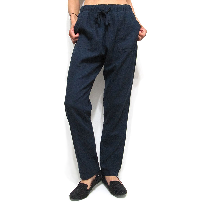Pants189 Drawstring Tapered Pants/Navy