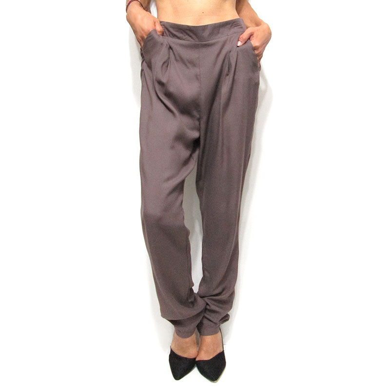 Pants225 Comfy Relaxed Tapered Pants/Mauve